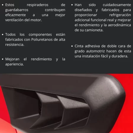 Tomas De Aire Salpicadera Airdesign Dodge Ram 1500 2019 - Image 3