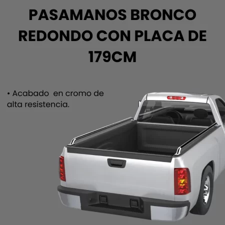 Juego De Pasamanos Para Batea Ford Pick Up Cromado 179cm - Image 3