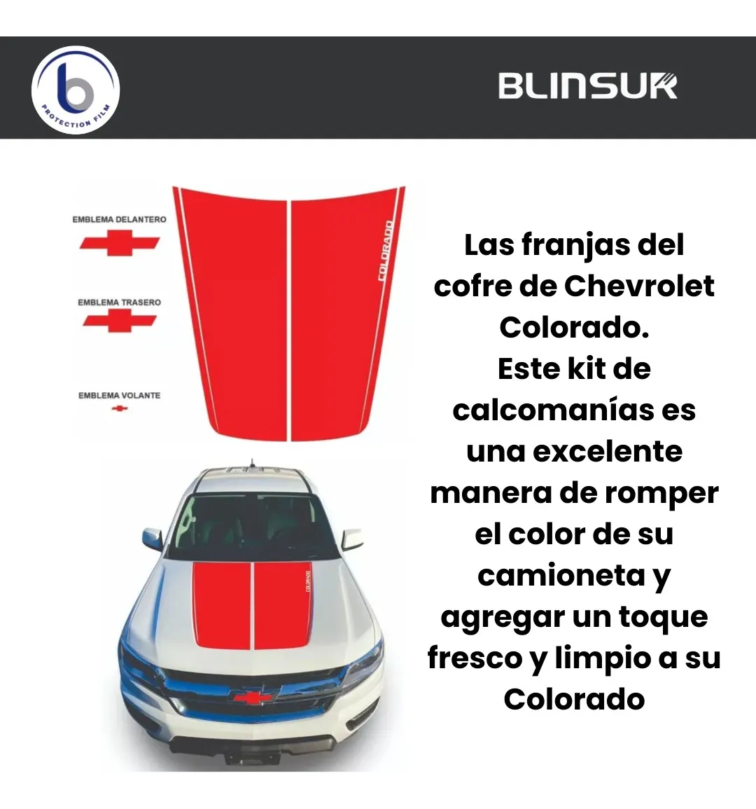 Calcomanía Para Cofre Compatible Con Chevrolet Colorado - Image 3