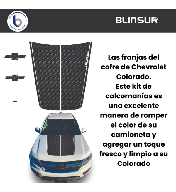 Calcomanía Para Cofre Compatible Con Chevrolet Colorado
