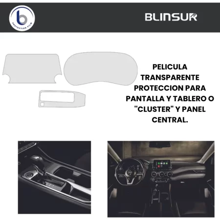 Protección Ppf Pantalla, Clúster Y Panel Central Sentra 2023 - Image 3