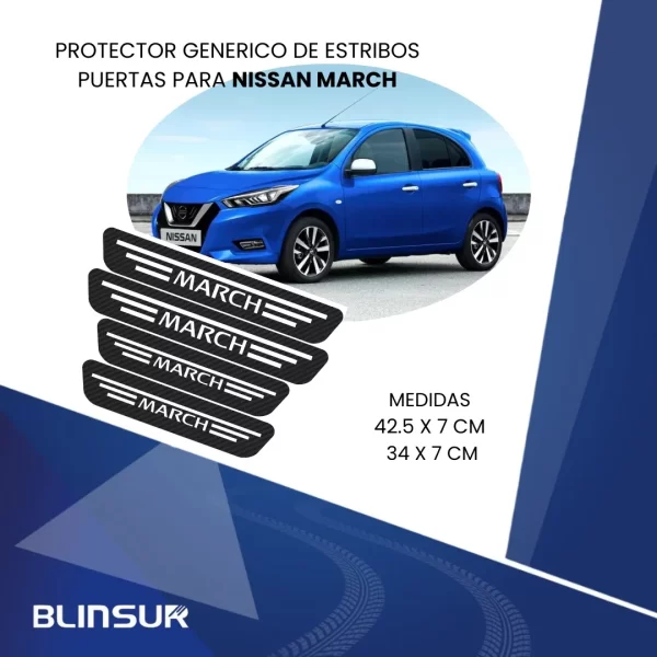 Cinta Protectora Bl Embellecedora Estribos Para Nissan March