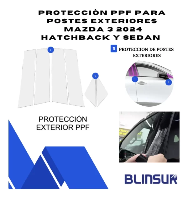 Kit Car Ppf Y Fibra De Carbono Para Mazda 3 2024 Hb Y Sedan