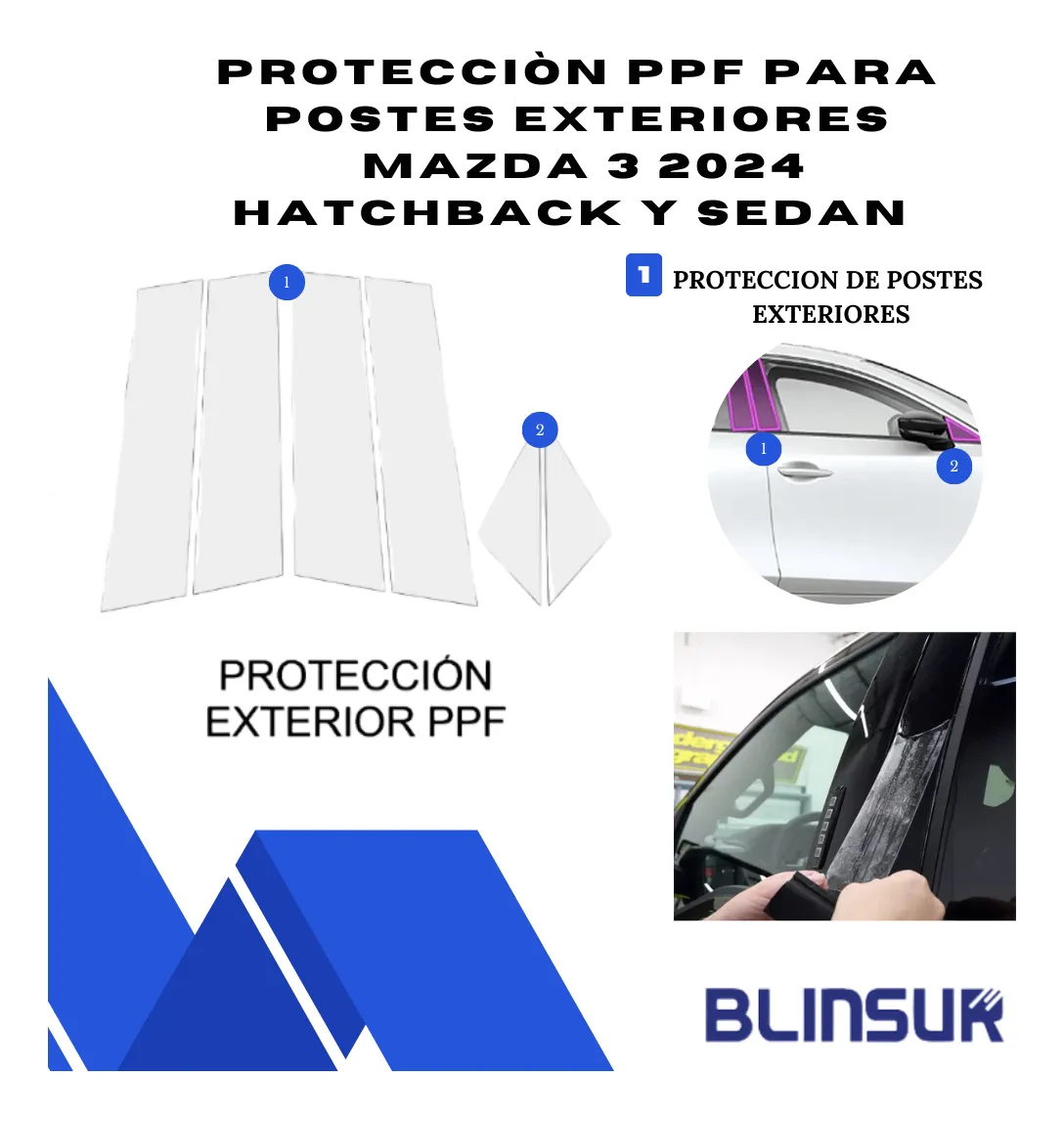 Kit Car Ppf Y Fibra De Carbono Para Mazda 3 2024 Hb Y Sedan - Image 3