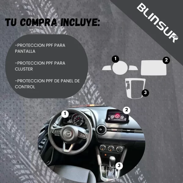 Kit Completo De Proteccion Ppf Para Mazda 2 2020-2023