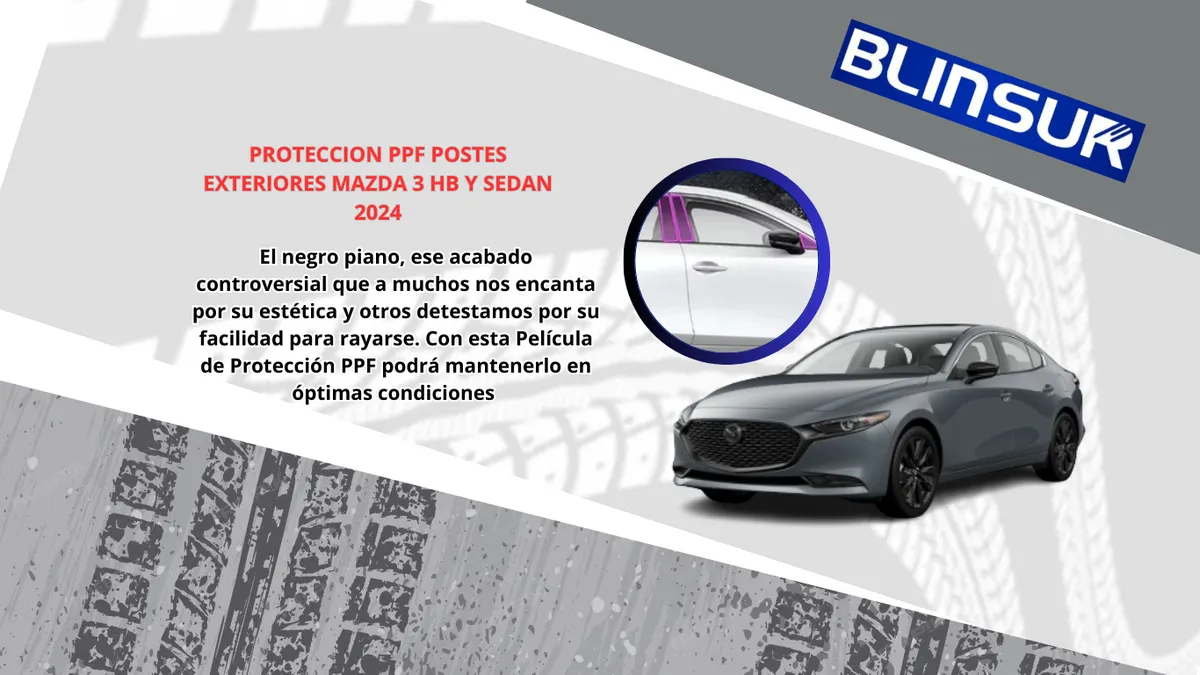 Protector Bl Postes Exteriores Para Mazda 3 Hb Y Sedan 2024 - Image 3