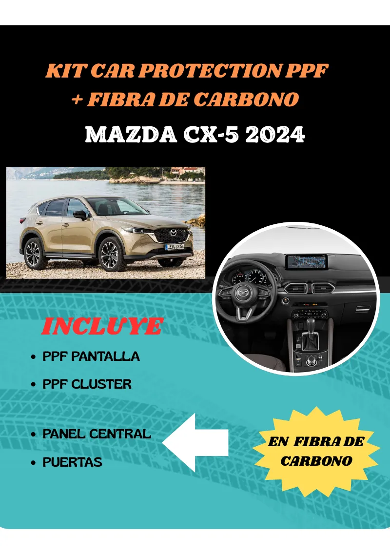 Kit Protector En Ppf Y Fibra De Carbono Mazda Cx5 2024 - Image 3