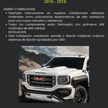 Toma De Aire De Cofre Airdesign Gmc Sierra 2016 2018 - Image 3