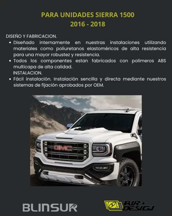 Toma De Aire De Cofre Airdesign Gmc Sierra 2016 2018