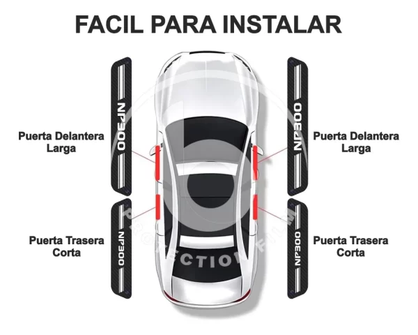 Sticker Protección De Estribos Puertas Nissan Np300