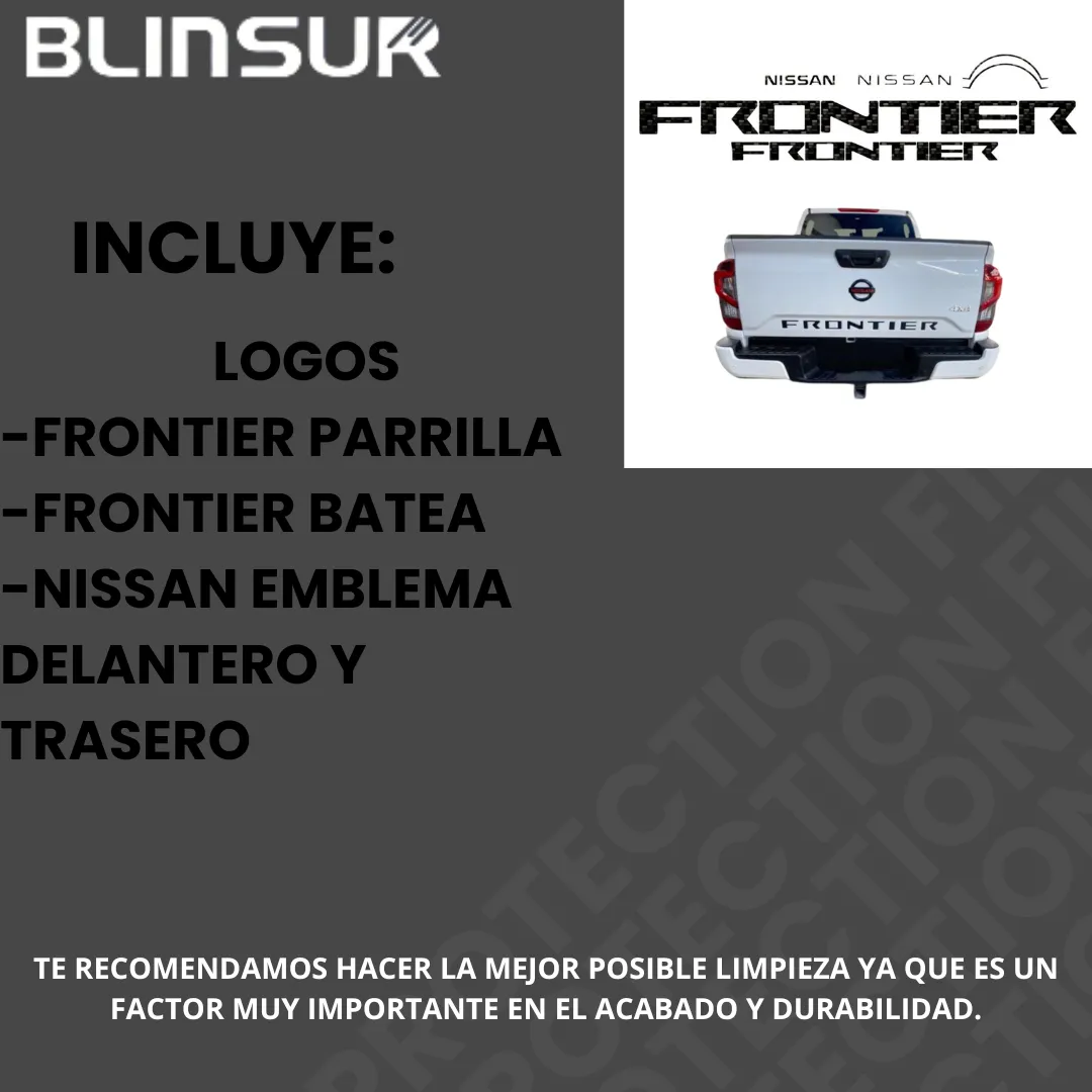 Sticker Bl Protection Film Para Np300 Frontier F. De Carbono - Image 3