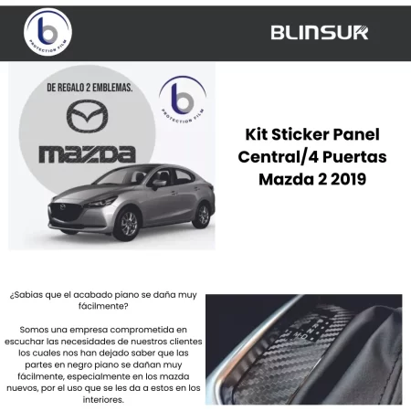 Kit Completo Sticker 4 Puertas/panel Central Mazda 2 2018/21 - Image 3