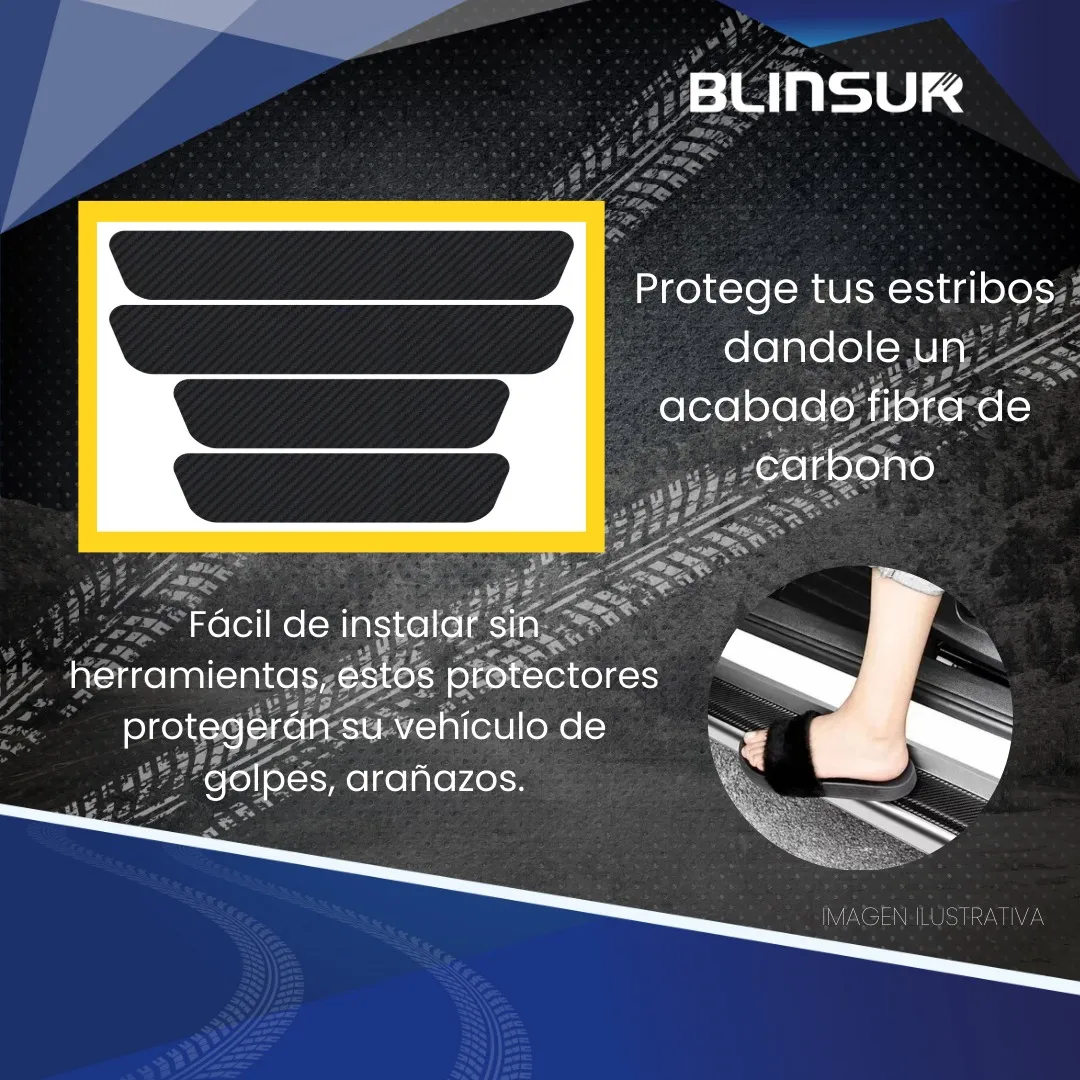 Protección De Estribos Bl Fibra De Carbono Genérico - Image 3