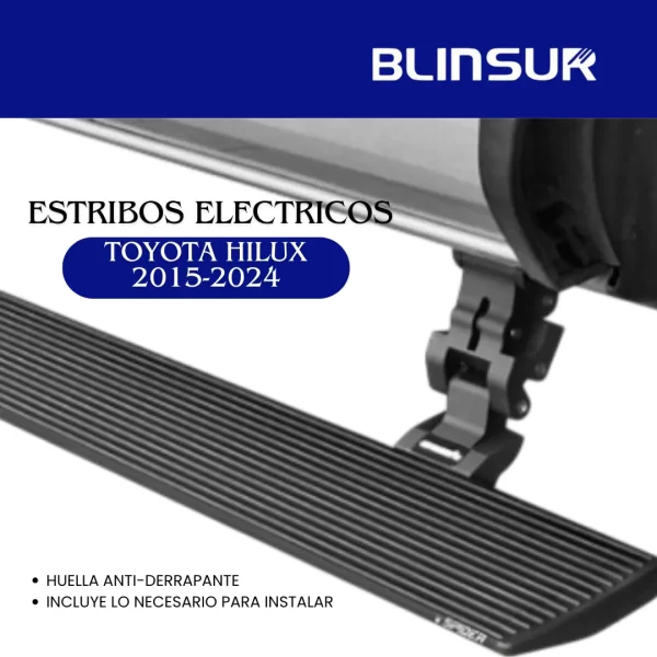 Estribos Electricos Para Toyota Hilux 2015-2024 Doble Cabina