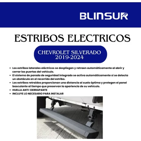 Estribos Electricos Para Chevrolet Silverado 2019-24 Dob Cab - Image 3