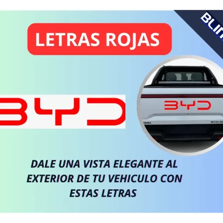 Letras Vinil Color Rojo Tapa Dmo Byd Shark 2025 - Image 3