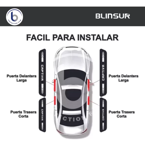 Protección De Estribos Puertas  Compatible Chevrolet Captiva