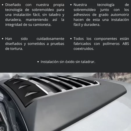 Toma De Aire Para Cofre Airdesign Toyota Hilux 2017 - 2023 - Image 3