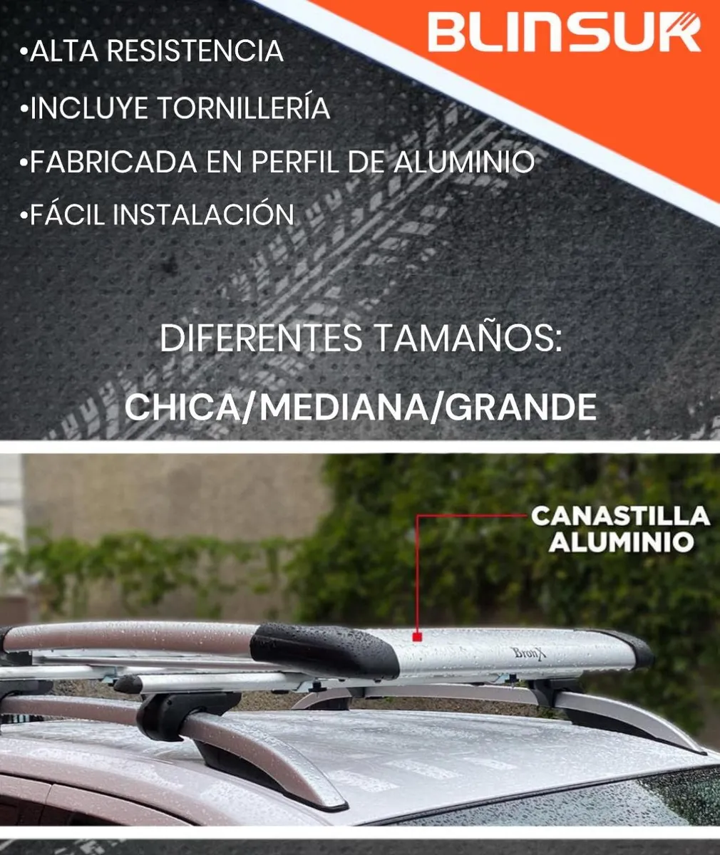 Canastilla Portaequipaje Chica Bronx Aluminio 98cm X 127cm - Image 3