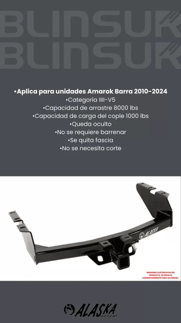 Tirón Jalón De Arrastre Volkswagen Amarok  Barra 2010-2024