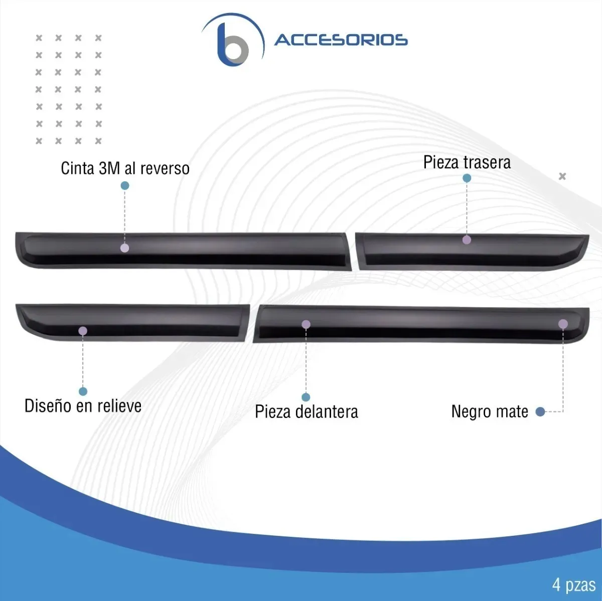 Moldura Aplique De Puertas Nissan Frontier Np300 2015-2021 - Image 3