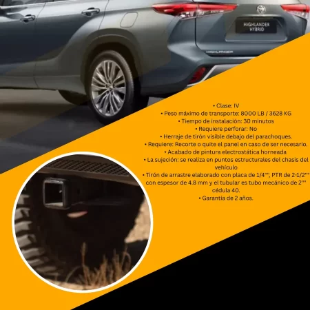 Tirón Jalon De Arrastre Toyota Highlander 2014 - 2022 Solden - Image 3