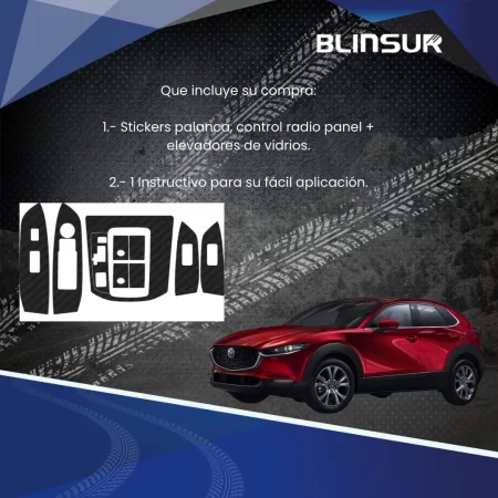 Sticker Fibra De Carbono Compatible Con Mazda Cx5 2024 - Image 3