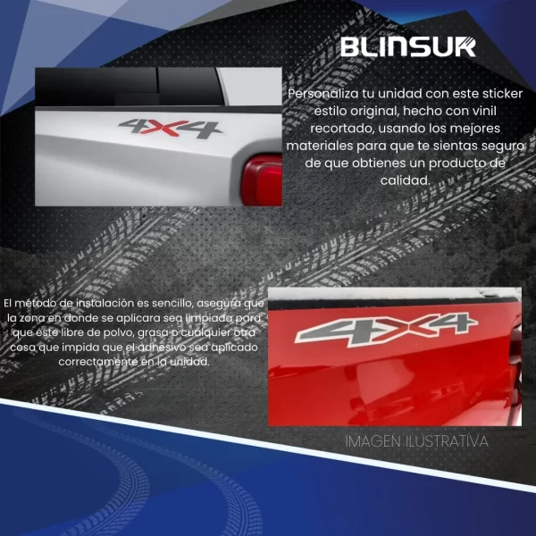 Sticker Calcomanía 4x4 Silverado Vinil Calca Batea
