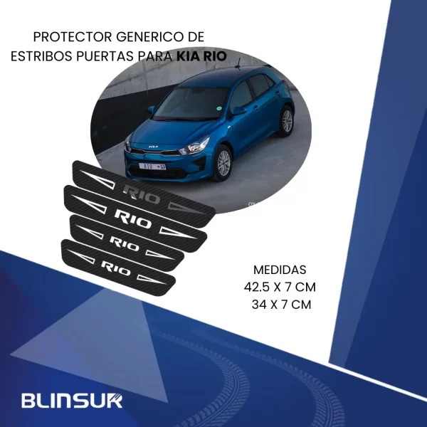Cinta Protectora Bl Embellecedora De Estribos Para Kia Rio