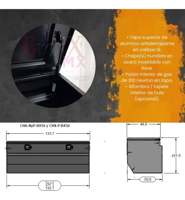 Caja De Herramientas Nissan Np300 2018 - 2024+ Tipo Baul
