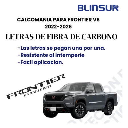 Letras Fibra De Carbon Tapa Batea/parrilla Frontier V6 22-26 - Image 3