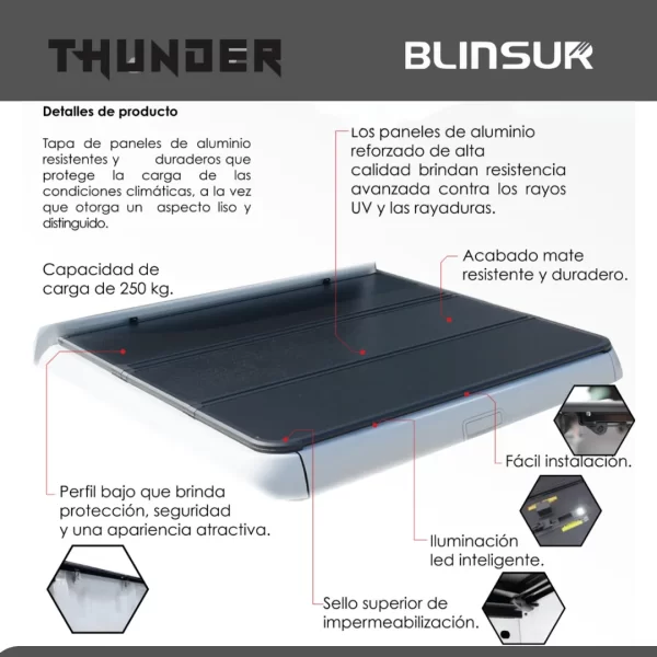 Tapa Cubre Batea Tri Fold Ford F-150 2015 - 2019