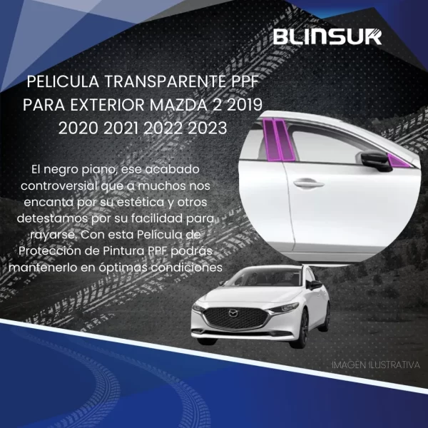 Protector Bl Postes Exteriores Para Mazda 2 2019 Al 2023
