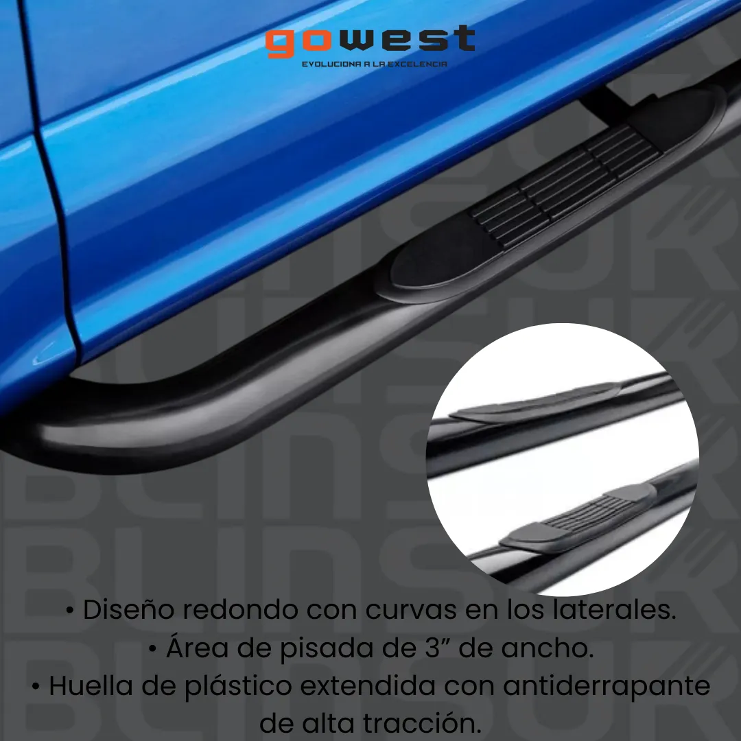Estribos Redondos Toyota Tundra Cab Extendida 1999 - 2006 - Image 3