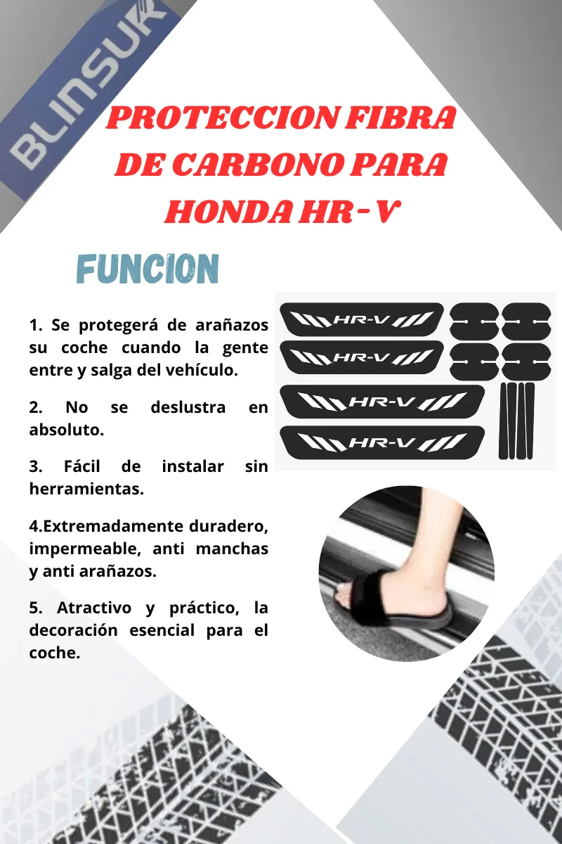 Kit Combo Proteccion Fibra De Carbono Para Honda Hr-v - Image 3