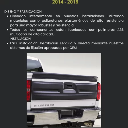 Aplique Trasero De Tapa Airdesign Chevrolet Silverado 14-18 - Image 3