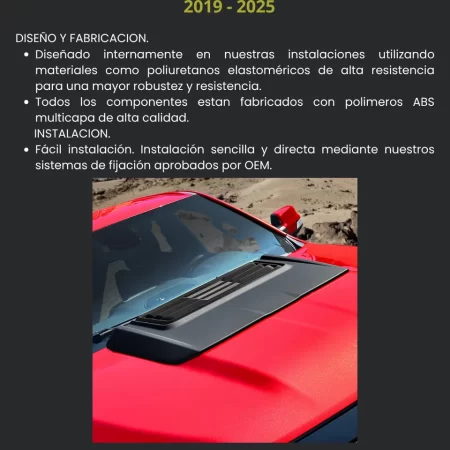 Toma De Aire De Cofre Airdesign Dodge Ram 1500 Dt 2019 2025 - Image 3