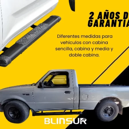 Estribos Bronx Ford Lobo Cabina Sencilla 1998-2003 Negro - Image 3