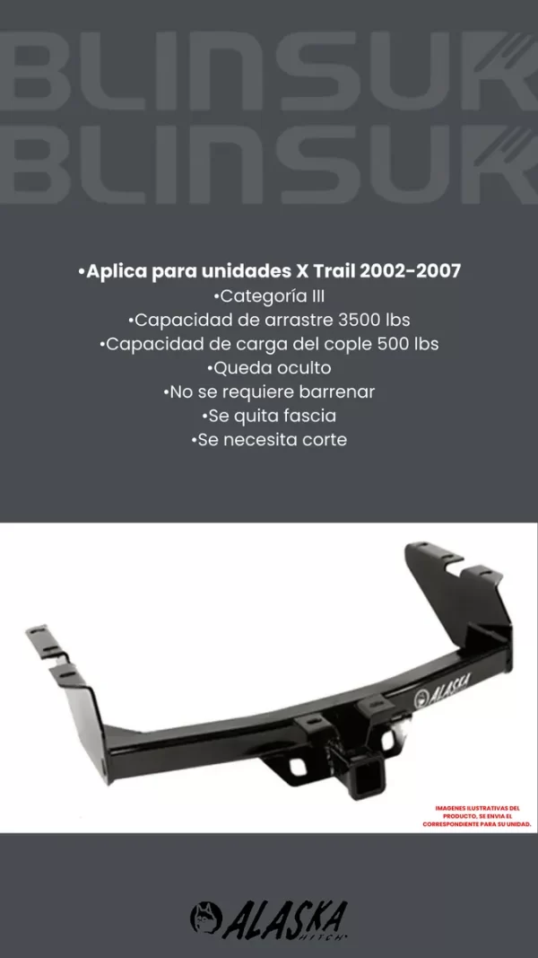 Tirón De Enganche Nissan X-trail 2002-2007 Negro