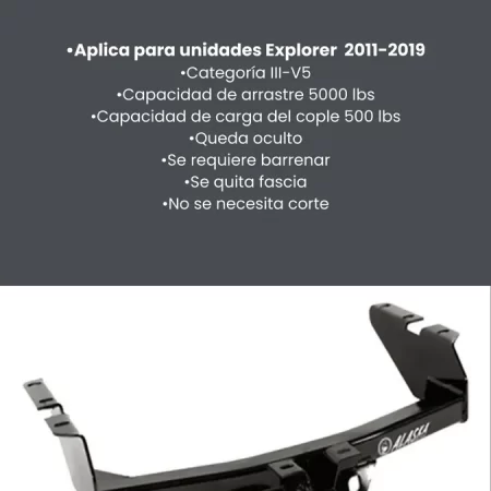 Tirón De Enganche Ford Explorer 2011-2019 Negro - Image 3