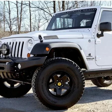 Defensa Jeep Jk Wrangler 2007 - 2018 Con Base Para Winch Del - Image 3