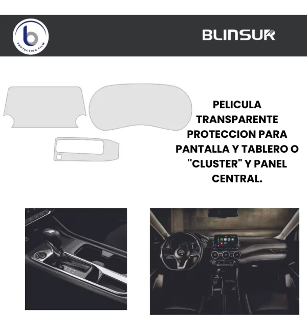 Protección Ppf Pantalla, Clúster Y Panel Central Sentra 2023