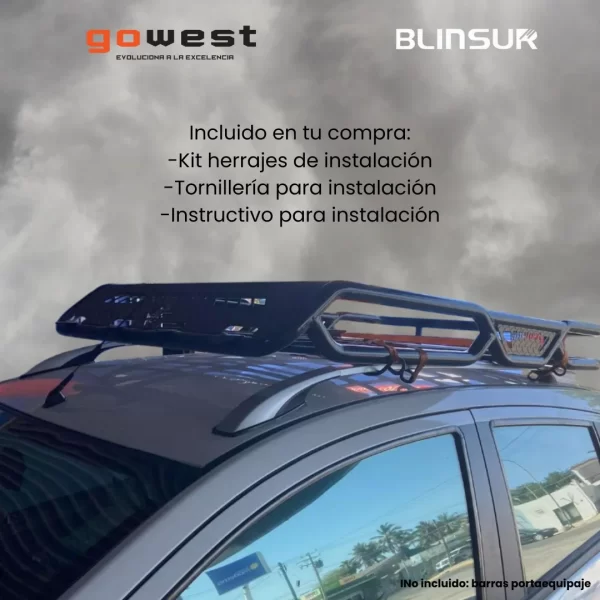 Canastilla Porta Equipaje Tampa 100.8 X 149 Cm Negra Go West