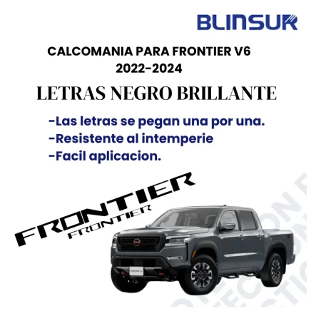 Letras Negro Brillante Tapa Batea/parrilla Frontier V6 22-24 - Image 3