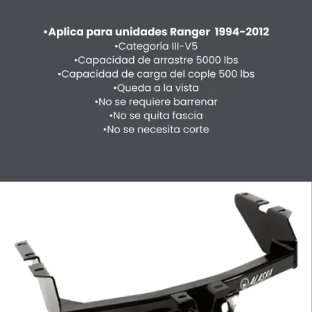 Tirón De Enganche Ford Ranger 1994-2012 Negro - Image 3