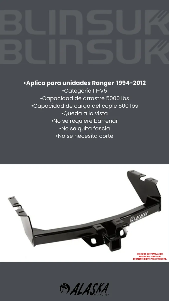 Tirón De Enganche Ford Ranger 1994-2012 Negro - Image 3