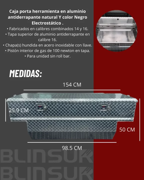 Caja De Herramientas Toyota Hilux 2016-2024+  C/resaques