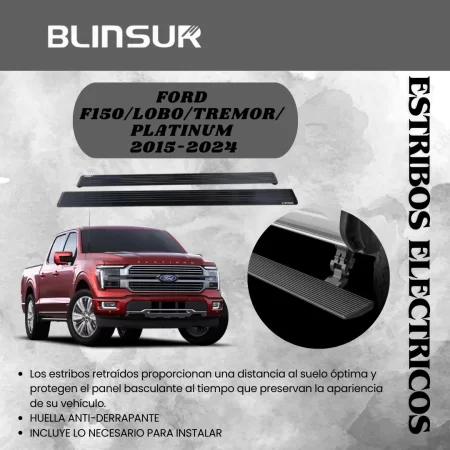 Estribos Electricos Ford F-150/lobo/tremor/platinum 2015-24 - Image 3