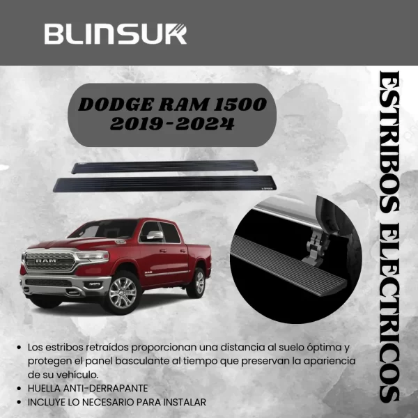 Estribos Electricos Para Ram 1500 2019-2024 Doble Cabina