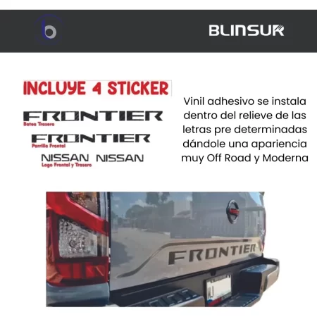 Stickers Bl Accesorios Para Np300 Frontier Fibra De Carbono - Image 3